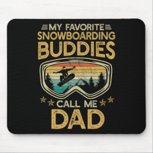 Mousepad Esqui - Meus Amigos Favoritos De Snowboard Me Cham