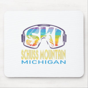 Mousepad Esqui Schuss Montanha Michigan Férias de Esqui 