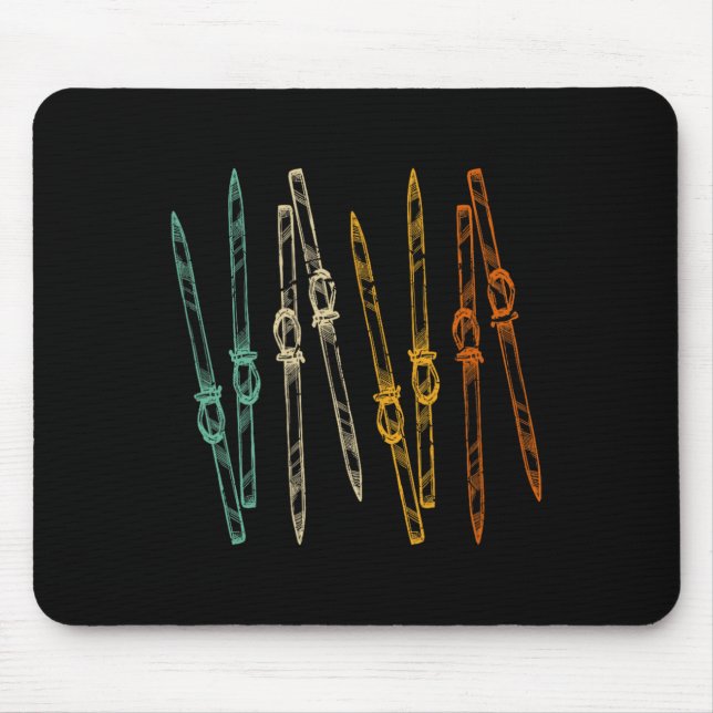 Mousepad Esqui Vintage Esqui Retro  (Frente)