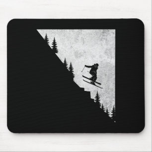 Mousepad Esquiador Descendo Esquiador Freestyle Extremo Inv