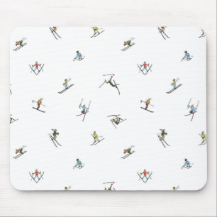 Mousepad Esquiadores De Inverno Em Ação