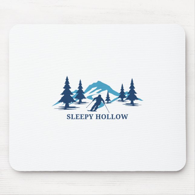 Mousepad Esquiamento de Esqui de Iowa Hollow com Sono esqui (Frente)