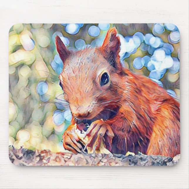 Mousepad esquilo aquarell (Frente)
