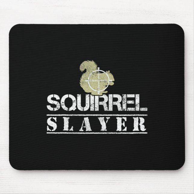 Mousepad Esquilo Caça Com Esquilo Engraçado Caça Esquilo Hu (Frente)