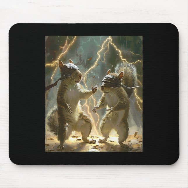 Mousepad Esquilo de Arte Marcial Vestindo Karate Gi Lightni (Frente)