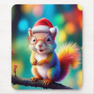 Mousepad Esquilo De Natal Como Papai Noel-56765