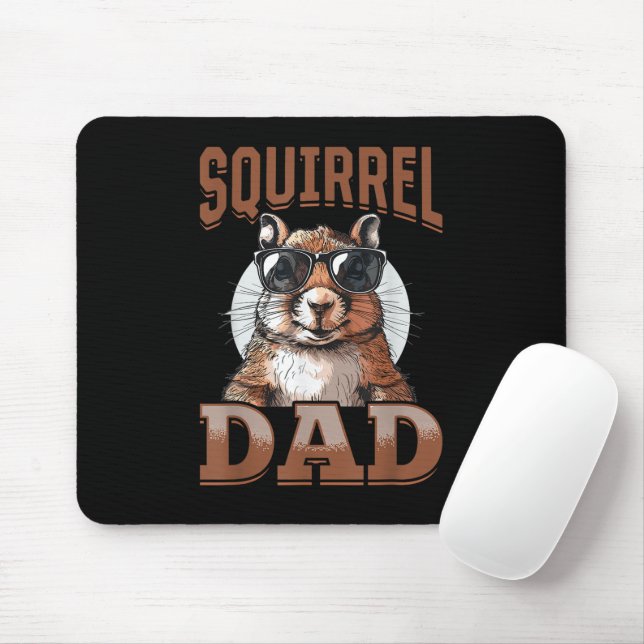 Mousepad Esquilo Engraçado Pai Esquilo Animal (Com mouse)