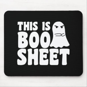 Mousepad Essa é uma Fantasia Divertida de Fantasma de Folha