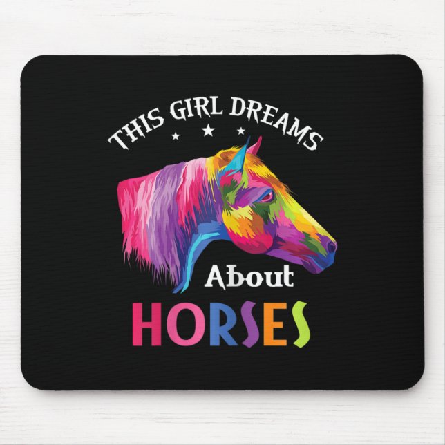 Mousepad Essa Menina Sonha Com Cavalos Cavalos Andando De C (Frente)