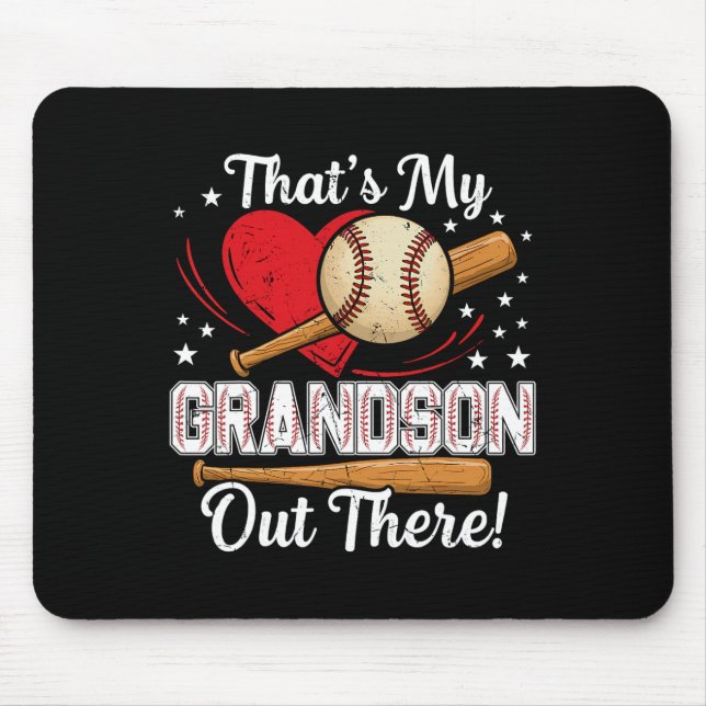 Mousepad Esse É Meu Avô Lá Fora Baseball Avó Baseb (Frente)