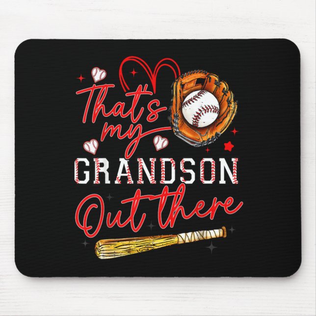 Mousepad Esse é meu neto lá fora Avó de beisebol Mãe (Frente)