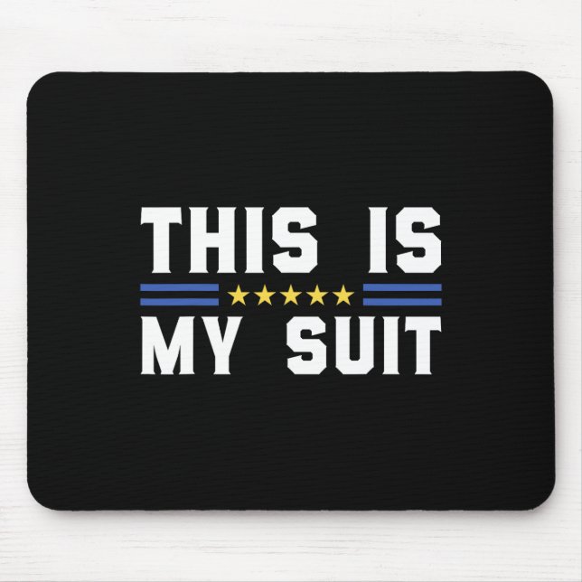 Mousepad Esse É Meu Terno Engraçado Bandeira Da Ucrânia Dec (Frente)