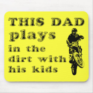 Mousepad Esse Pai Brinca No Motocross De Bicicleta De Terra