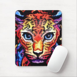 Mousepad Esse Visual Colorido de Leopardo