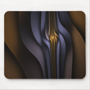Mousepad Essência de Alma Azul e Abstrato Dourado
