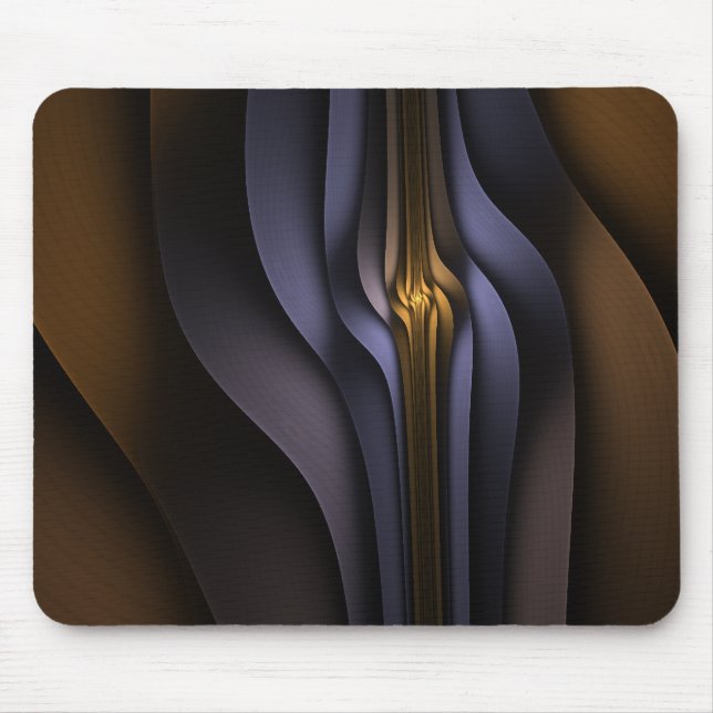 Mousepad Essência de Alma Azul e Abstrato Dourado (Frente)