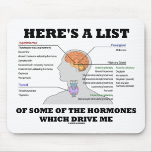 Mousepad Está aqui uma lista de algumas das hormonas (a