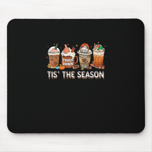 Mousepad Esta É A Época De Futebol Pumpkin Spice Halloween  (Frente)