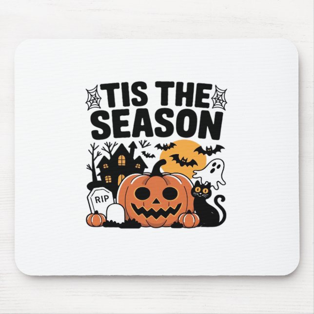Mousepad Esta É A Época De Pumpkin Halloween Cai Engraçado  (Frente)