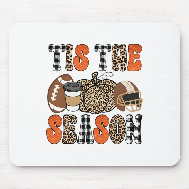 Mousepad Esta É A Época Pumpkin Leaf Latte Fall Graças (Frente)