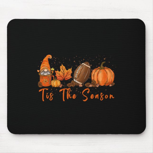 Mousepad Esta É A Época Pumpkin Leaf Latte Fall Graças (Frente)