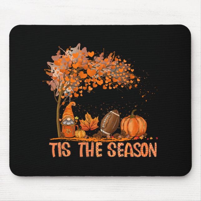 Mousepad Esta É A Época Pumpkin Spice Futebol Fall Folhas (Frente)