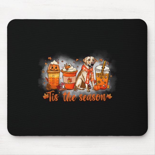 Mousepad Esta É A Época Pumpkin Spice Latte Ouro Hallowee (Frente)