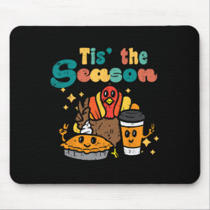 Mousepad Esta É A Época Turquia Pumpkin Coffee Retro Thankg