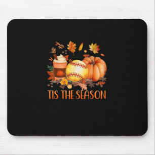 Mousepad Esta É A Estação Pumpkin Leaf Latte Fall Softball