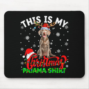 Mousepad Esta É Minha Camisa De Natal Feia De Cachorro Weim