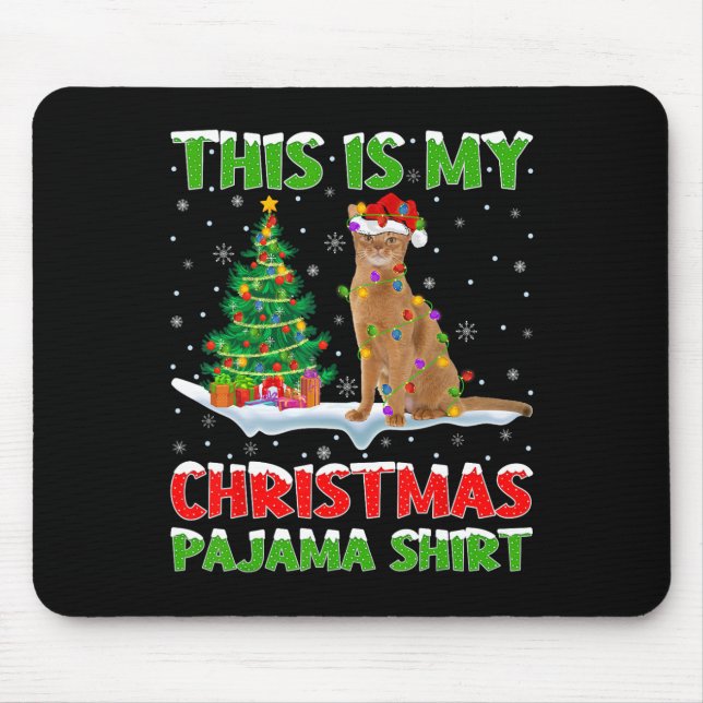Mousepad Esta é Minha Camisa de Pijama de Natal Natal  (Frente)