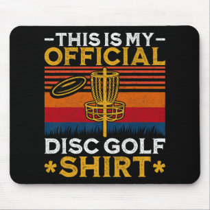 Mousepad Esta É Minha Camisa Oficial de Disc Golf - Retro D