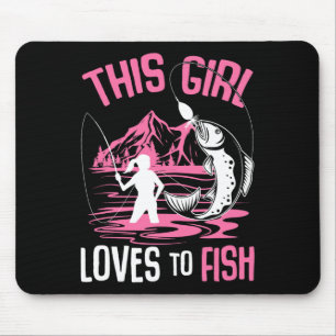 Mousepad Esta Garota Ama Pescar Garotas que Pescam