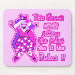 Mousepad Esta rainha nunca segue a rosa claro das regras