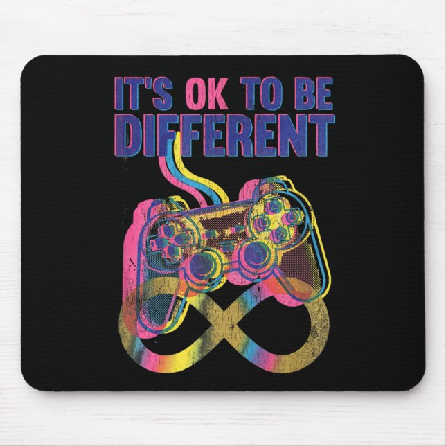 Mousepad Está Tudo Bem Ser Diferente Conscientização sobre  (Frente)