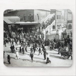 Mousepad Estação de comboio da rua larga, Londres, c.1890