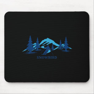 Mousepad Estação de esqui Snowbird utah esquiador esquiando