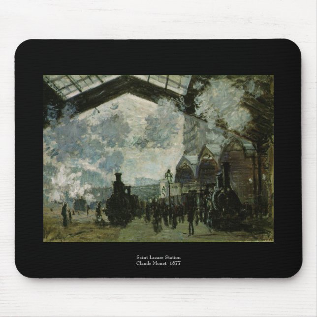 Mousepad Estação de Lazare do santo por Claude Monet (Frente)