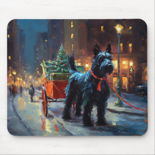 Mousepad Estação Festiva Terrier Christmas da Escócia