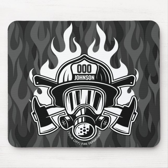 Mousepad Estação Personalizada de Bombeiros de Emergência (Frente)