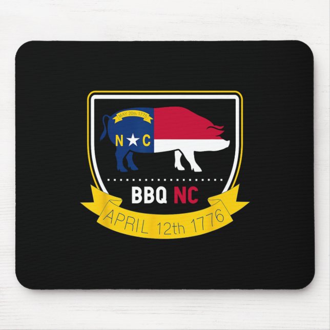 Mousepad Estado da Carolina do Norte Churrasco Nc 1776 Inde (Frente)