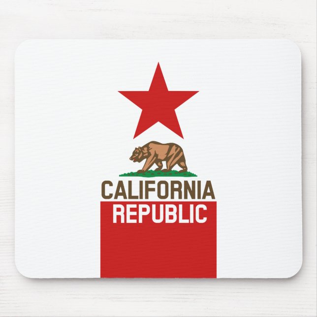 Mousepad Estado da República da CALIFÓRNIA Sinalizador da E (Frente)