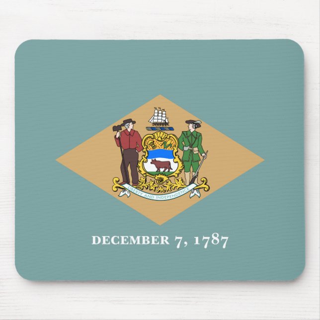 Mousepad Estado de bandeira de Delaware (DE, EUA) (Frente)
