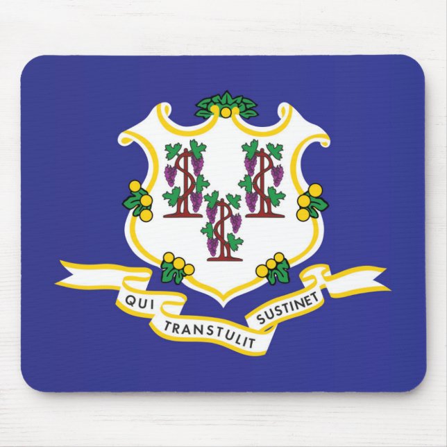 Mousepad Estado de bandeira do Connecticut, EUA (Frente)