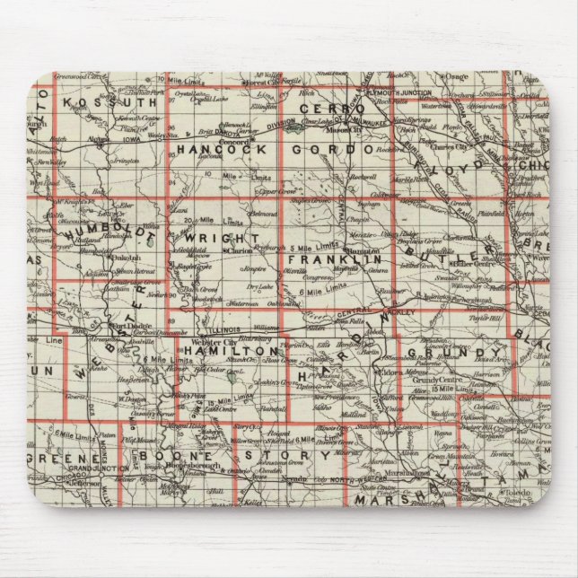 Mousepad Estado de Iowa (Frente)