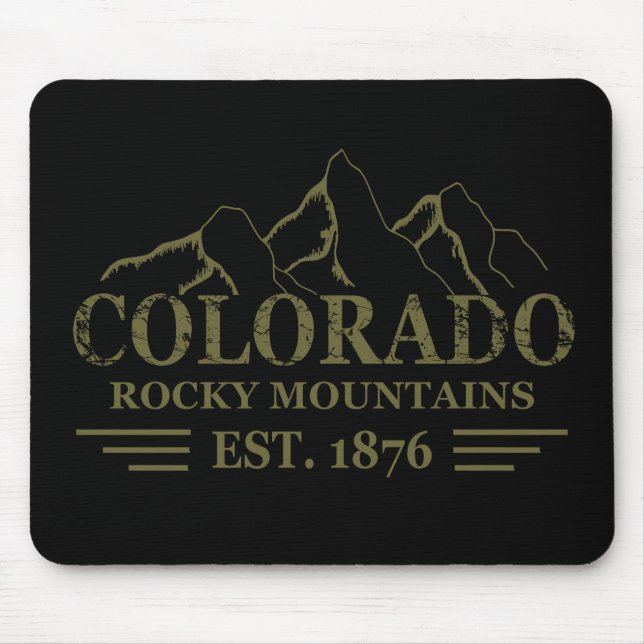 Mousepad estado de montanha colorida rocky (Frente)