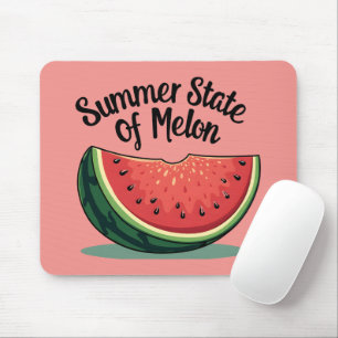 Mousepad Estado de Verão do Melão Arte de Fruta Retro