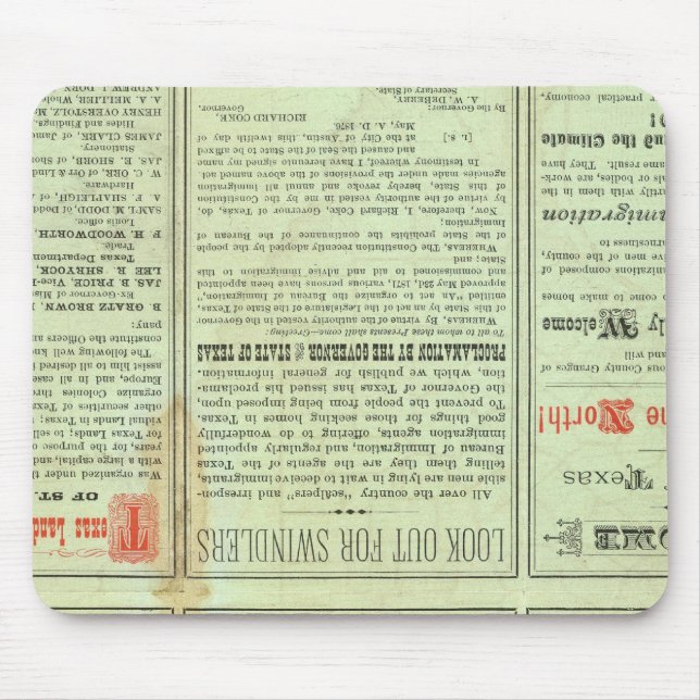 Mousepad Estado do Texas (Frente)