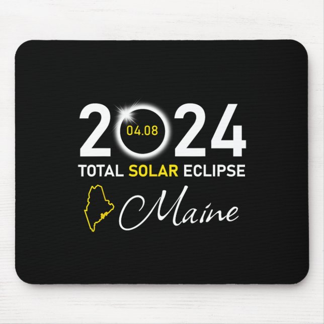 Mousepad Estado Total do Eclipse Solar Maine 2024 (Frente)