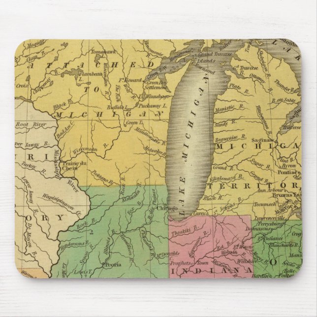Mousepad Estados ocidentais, territórios (Frente)